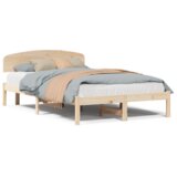 vidaXL Krevet s uzglavljem 120x190 cm od punog bora | shoptok.hr