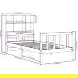 vidaXL Knjižna postelja brez vzmetnice vošč. rjava 90x190 cm trden les | Shoptok.si