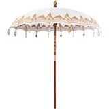 vidaXL Suncobran Ostalo Krem x 250 cm Pamuk i drvo | shoptok.hr