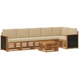  Set vanjskih sofa 6 kom. Prirodna Bijela | shoptok.hr