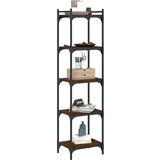  Regal za knjige 5 razina smeđa boja hrasta 40x30x154 cm drveni | shoptok.hr