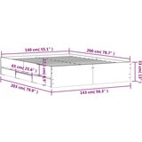  Okvir za krevet s ladicama bijela 140x200 cm konstruirano drvo | shoptok.hr