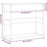 Konzolni stol boja hrasta 90x35x80 cm konstruirano drvo | shoptok.hr