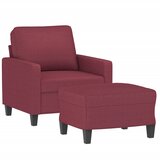  Fotelja s tabureom crvena boja vina 60 cm od tkanine | Eponuda.com