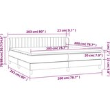  s oprugama i madracem ružičasti 200x200 cm baršunasti | shoptok.hr