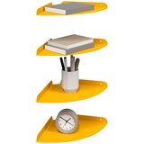  Lebdeća polica s policom s pohranom 4 pcs Žuta 24 x 24 x 2 cm | shoptok.hr