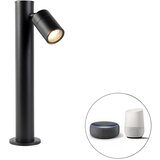 QAZQA Pametna zunanja svetilka črna 45 cm nastavljiva vključno z Wifi GU10 - Solo | Shoptok.si