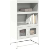 vidaXL Visoka deska Bela 68x39x123 cm Jeklo | Shoptok.si