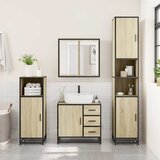  4-dijelni set kupaonskog namještaja boja hrasta sonome drveni | shoptok.hr