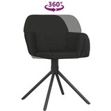  Vrtljiv jedilni stol 2 kosa črn žamet, (20701451) | Shoptok.si