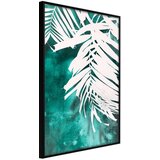  Poster - White Palm on Teal Background 20x30 | shoptok.hr