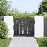 Vrtna vrata 85 x 100 cm Čelik s praškastim premazom Crna | shoptok.hr