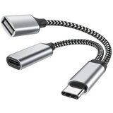 Linkom Adapter Tip C (M) na Tip C (F)+USB 3.0 crni | Eponuda.com