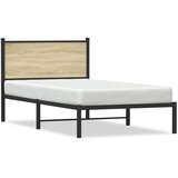  Metalni okvir kreveta bez madraca boja hrasta sonome 100x200 cm Slike