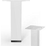 WALTECO Noga za pohištvo (Do x Š x V: 25 x 2,5 x 10 cm, Nosilnost izdelka: 50 kg, Jeklo, Bela, Sijaj) Cene