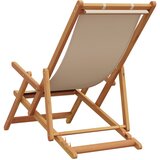  Sklopiva stolica za plažu bež od drva eukaliptusa i tkanine | Eponuda.ba