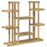  Stalak za biljke Bijela 123 x 25 x 114,5 cm Čvrsto drvo akacije | shoptok.hr