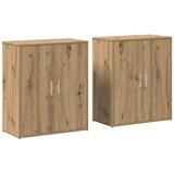 vidaXL Strani šal 2 pcs Umetni hrast 60 x 31 x 70 cm Konstruiran les, (5000217471) | Shoptok.si