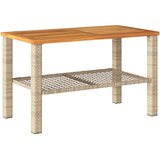  Vrtni stol bež 70 x 38 x 42 cm od poliratana i drva bagrema | shoptok.hr