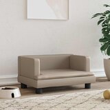 Krevet za pse boja cappuccina 60 x 40 x 30 cm od umjetne kože | Eponuda.com