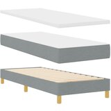  LED Box Spring Krevet Svijetlo siva 80 x 200 cm tkanina | Eponuda.ba