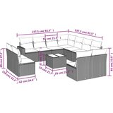 vidaXL 12-dijelni set vrtnih sofa poliratan s jastucima svijetlosivi | shoptok.hr
