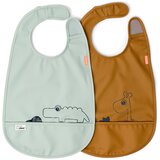 Done By Deer portikla za bebe Deer Friends W/Velcro, 2 komada, Oker-siva u