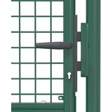 vidaXL Vrata za ograjo iz jekla 100x75 cm zelena | Shoptok.si