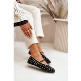 Boto Decorated Ballerinas With Strap Eco Suede Black Tirilissa | ePonuda.com