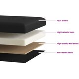  Sklopiva klupa za pohranu Crna 180 kg 80 L 77 x 38 x 38 cm PVC | shoptok.hr
