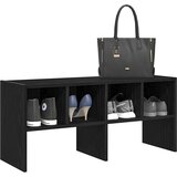 vidaXL Regal za čevlje zložljiva črn hrast 89,5x30x40 cm | Shoptok.si