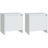 vidaXL Nočna omarica 2 kosa bela 45x34x44,5 cm iverna plošča | Shoptok.si