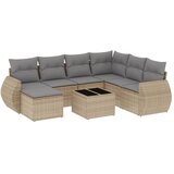  8-dijelni set vrtnih sofa od poliratana s jastucima bež | shoptok.hr