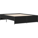  Okvir kreveta crni 140 x 200 cm od konstruiranog drva i metala | Eponuda.ba