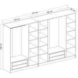 Hanah home Ormar Kale 315x190x52cm Antracit | Eponuda.ba