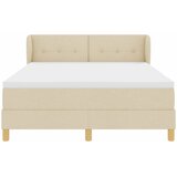  Krevet s opruga kutije s uzglavljem Krema 160 x 200 cm tkanina | shoptok.hr