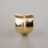  Široki glatki prsten valovite plohe, pozlata 14 k | shoptok.hr