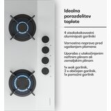 Klarstein Plinska kuhalna plošča Velaire, 4-gorniki z električnim vžigom, združljiva z zemeljskim plinom in utekočinjenim naftnim plinom, 8000 W, 60 cm | Shoptok.si