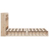  s regalom za knjige bez madraca 135x190 cm od borovine | shoptok.hr
