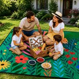  Deka za piknik 100 x 150 cm - šarena | Shoptok.si