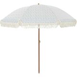  Plažni dežnik Siva in bela 205 x 205 x 210 cm, (5000207260) | Shoptok.si