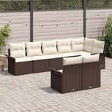  8-dijelni set vrtnih kauča s jastučićima smeđa poli ratan | shoptok.hr