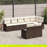  set vrtnega kavča v 8 delih z blazinami Rjav Poli Ratan, (22094094) | Shoptok.si