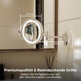 DOWRY stensko povečevalno kozmetično ogledalo z led osvetlitvijo odprta embalaža | Shoptok.si