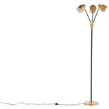 Venture Home podna lampa Vifta, crna i mjed Slike