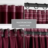 Restilo Bordo rdeča žametna zavesa za delno zatemnitev 140x245 cm Pleat – | Shoptok.si