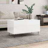  The Living Store Klubska mizica visok sijaj bela 90x44,5x45 cm inženirski les - Klubska Mizica, (21444886) | Shoptok.si