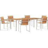 vidaXL 7-Dijelni vrtni set za jelo od masivne tikovine | shoptok.hr