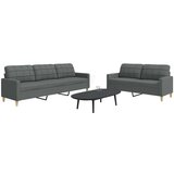 vidaXL 2-dijelni set sofa tamnosivi od tkanine | shoptok.hr