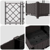  Vrtna saksija 5 pcs Smeđa 120 x 120 x 125,5 cm Plastika | shoptok.hr